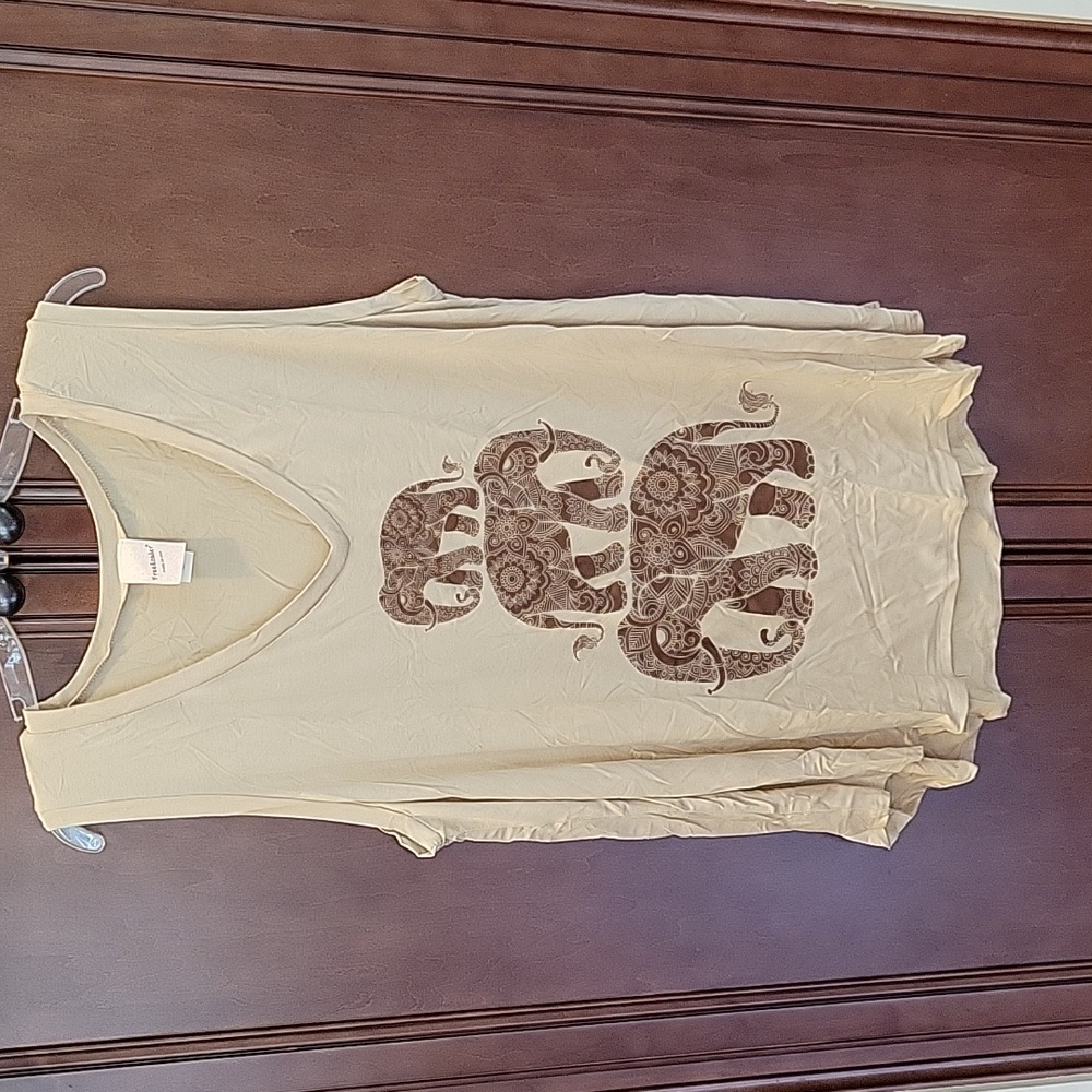 Freeloader Modcloth Elephant Tribal Tank Top Sz 2x